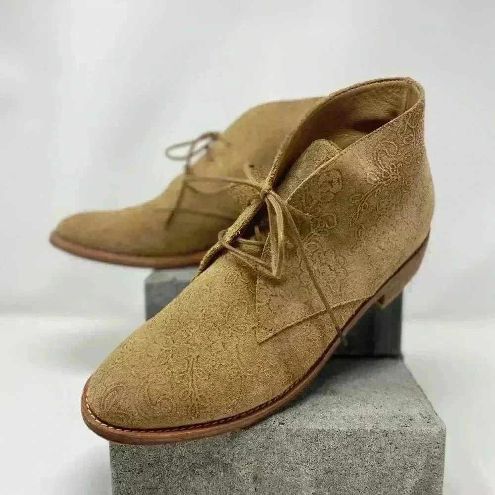 Huma Blanco Suede tie up Bootie